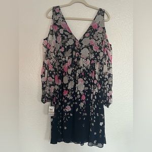 NWT Alfani Dreamy Garden Cold Shoulder Dress Size 12